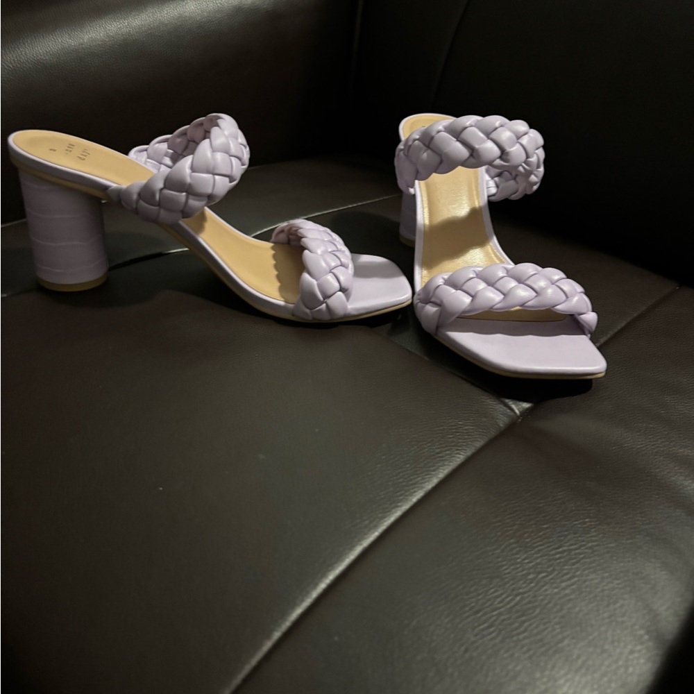 Purple target heels